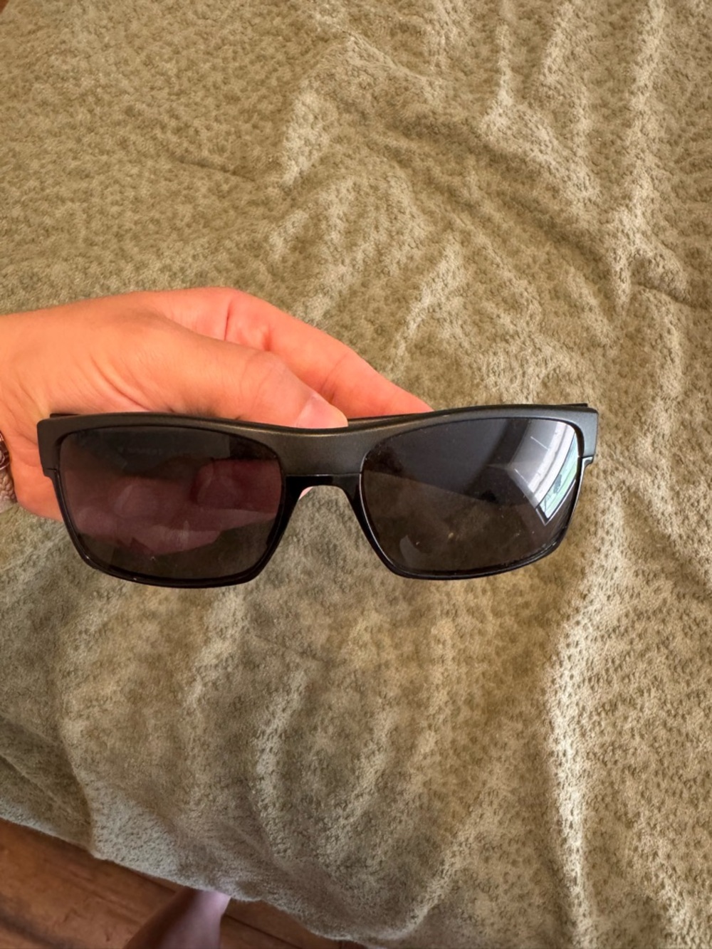 Oakley Black Rectangular Men's Sunglasses